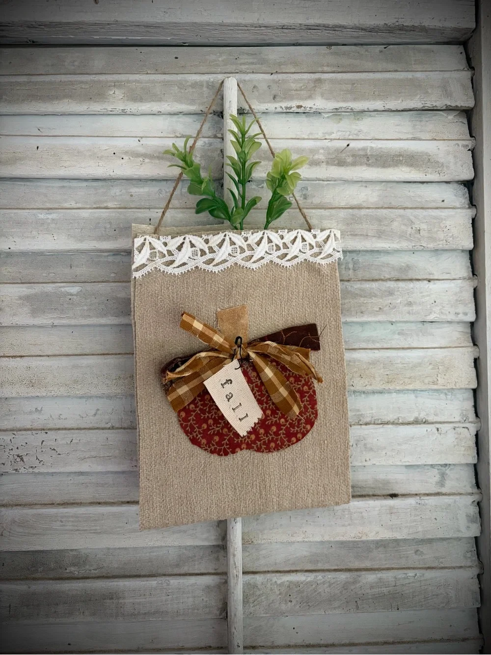 Primitive - PUMPKIN - DITTY BAG - Upcyled - Vintage Textiles